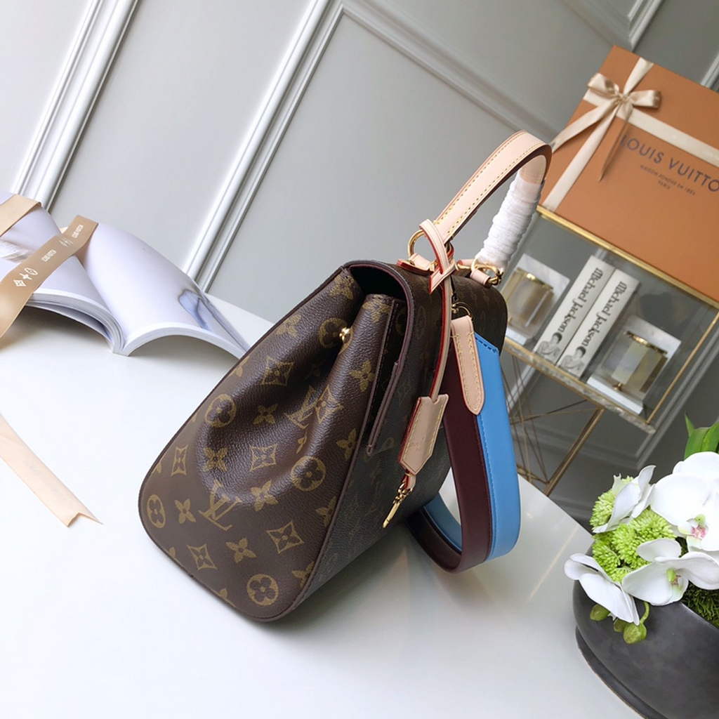 Louis Vuitton M42735 Cluny MM Bag Monogram Canvas Blue - Default Title - View 3