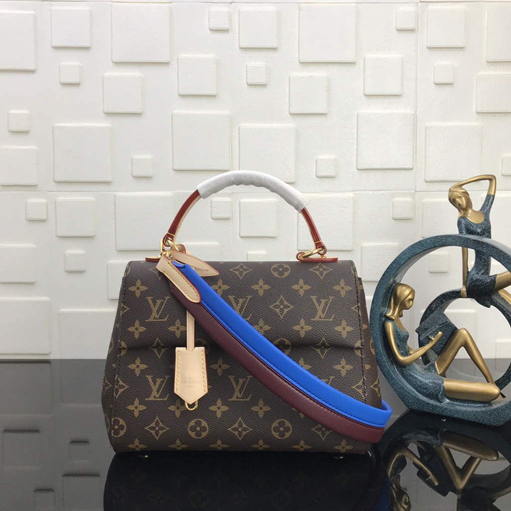 Louis Vuitton M42738 Cluny BB Bag Monogram Canvas Blue - Default Title - View 1