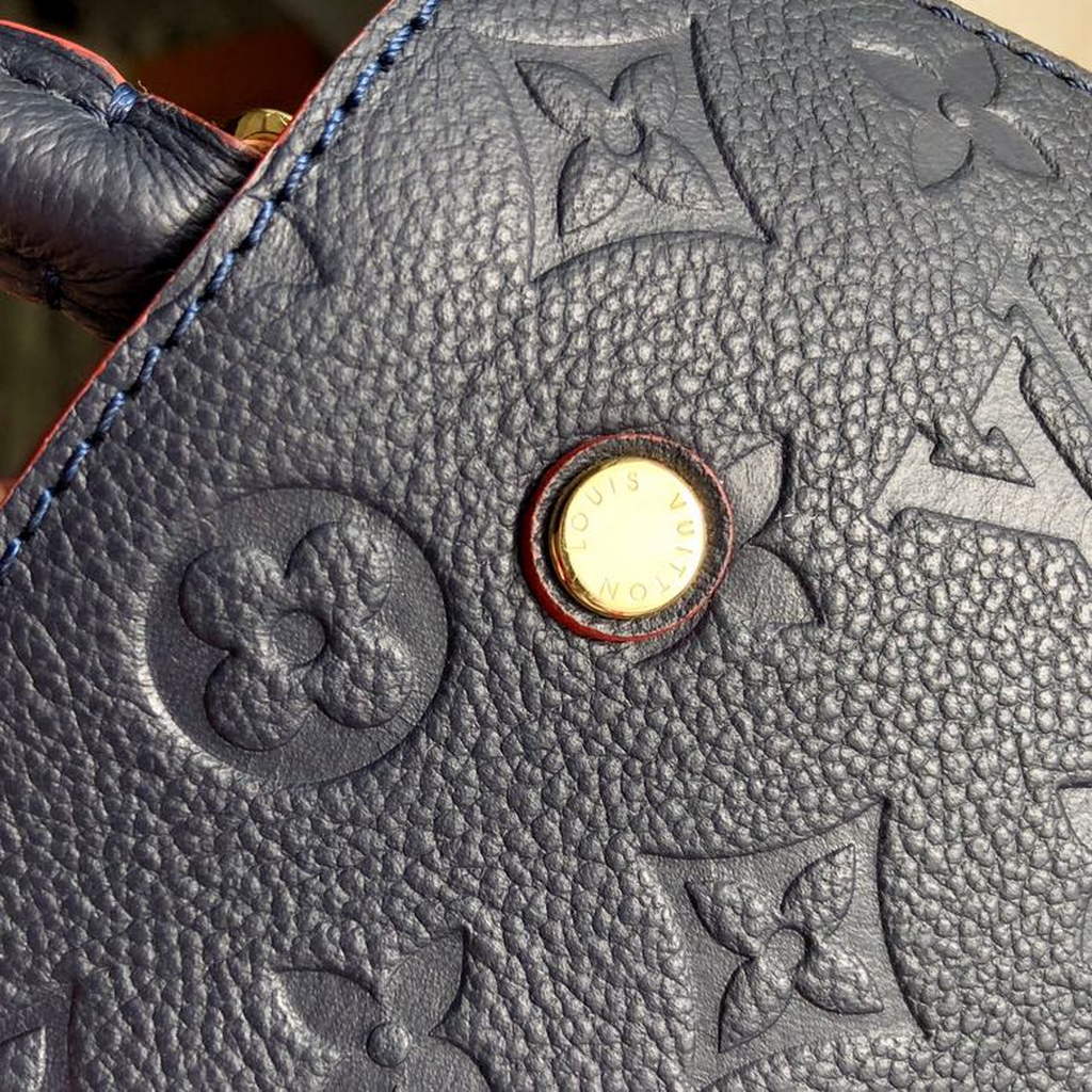 Louis Vuitton M42746 Montaigne MM Monogram Empreinte Leather Navy Blue - Default Title - View 5