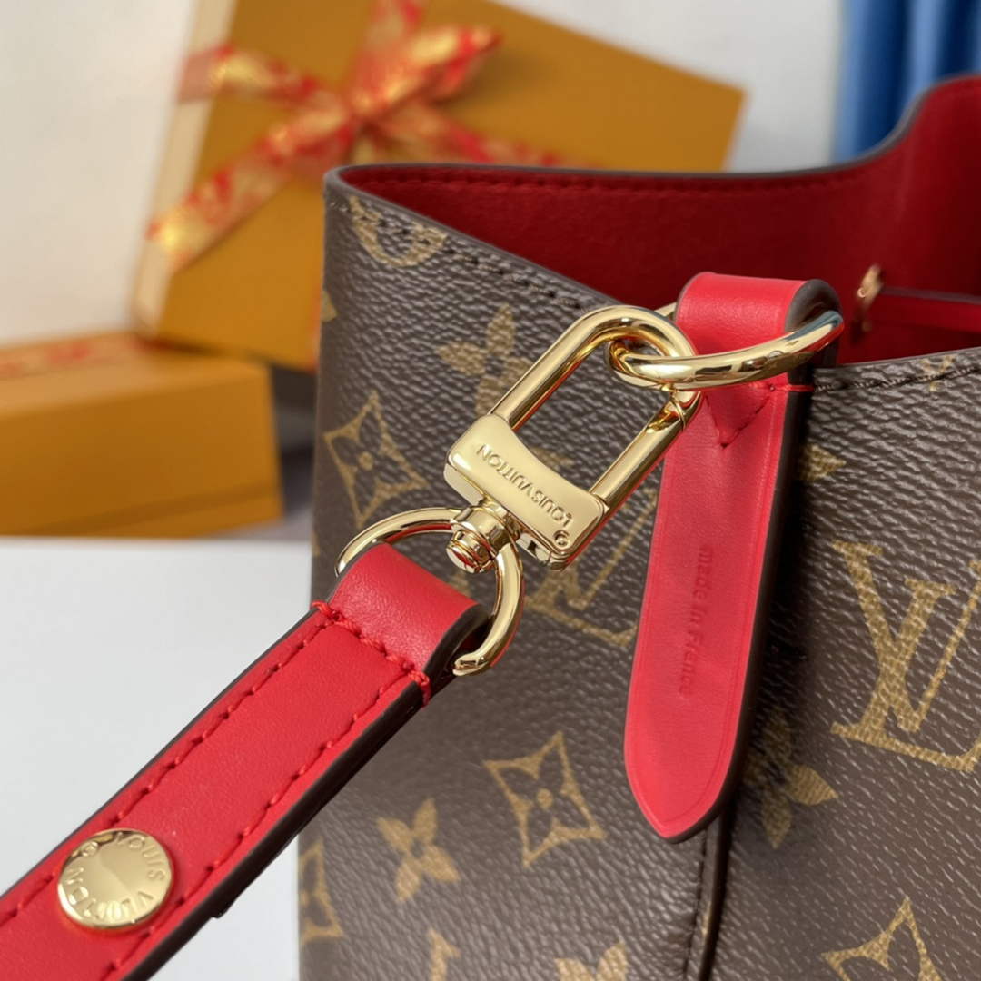 Louis Vuitton M44021 NéoNoé MM Bucket Bag Monogram Red - 26 x 26 x 17.5 cm / Red - View 6
