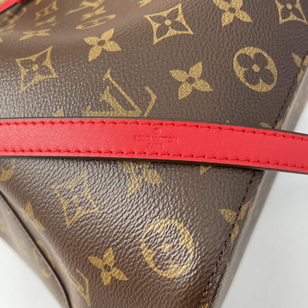 Louis Vuitton M44021 NéoNoé MM Bucket Bag Monogram Red - 26 x 26 x 17.5 cm / Red - View 7