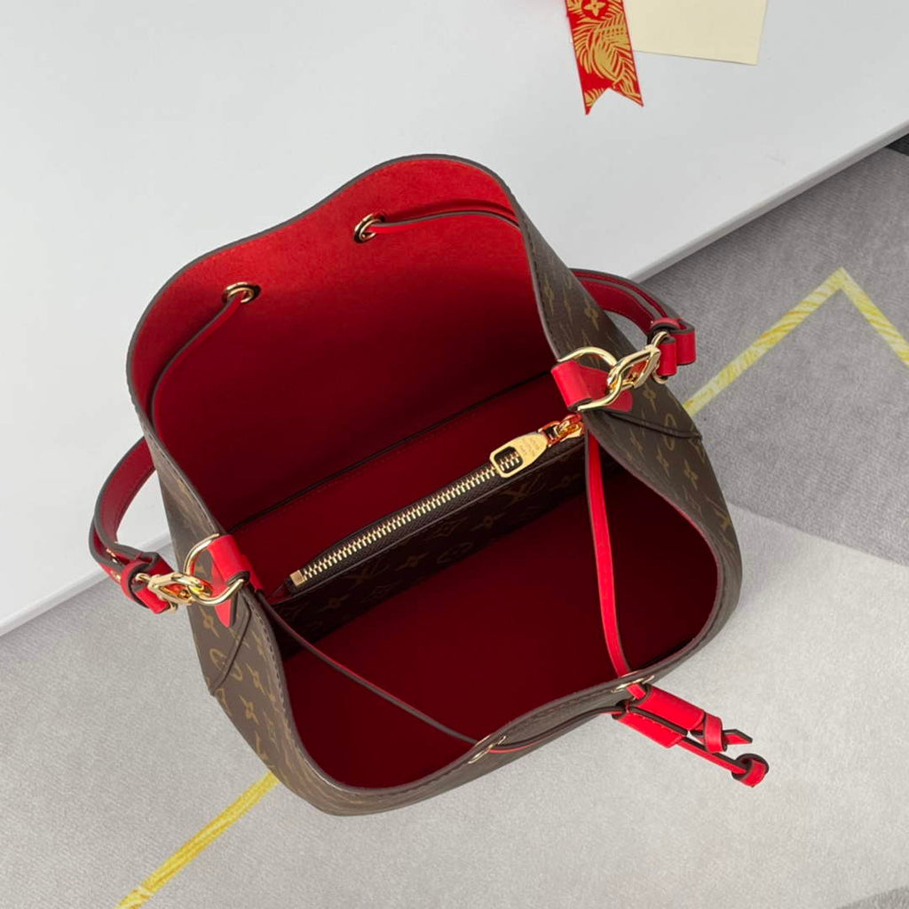 Louis Vuitton M44021 NéoNoé MM Bucket Bag Monogram Red - 26 x 26 x 17.5 cm / Red - View 8