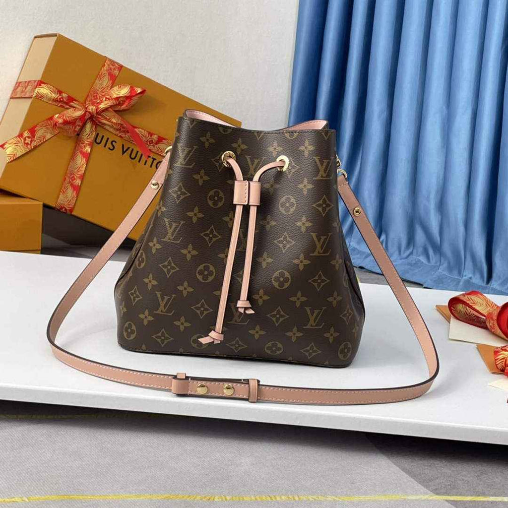 Louis Vuitton M44022 NéoNoé MM Bucket Bag Monogram Pink