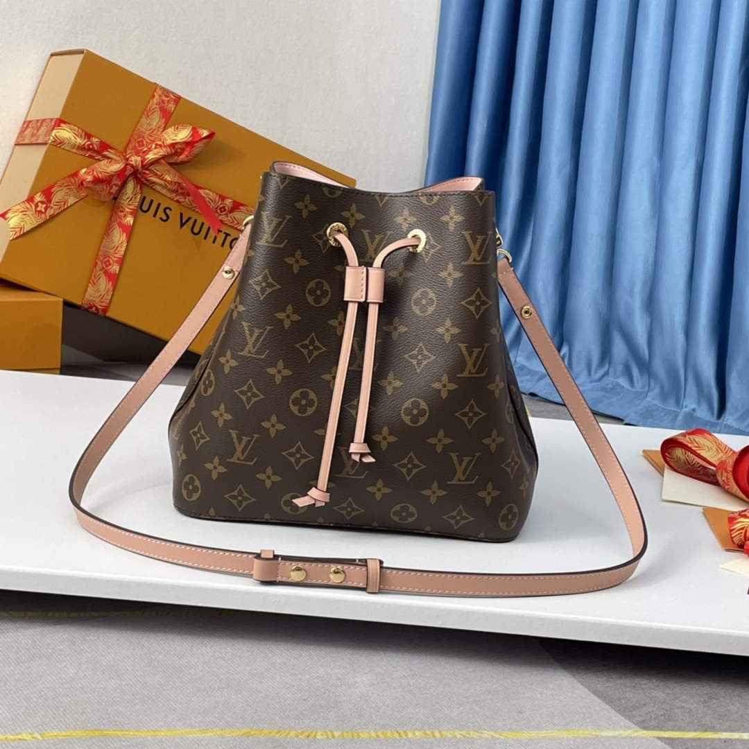 Louis Vuitton M44022 NéoNoé MM Bucket Bag Monogram Pink