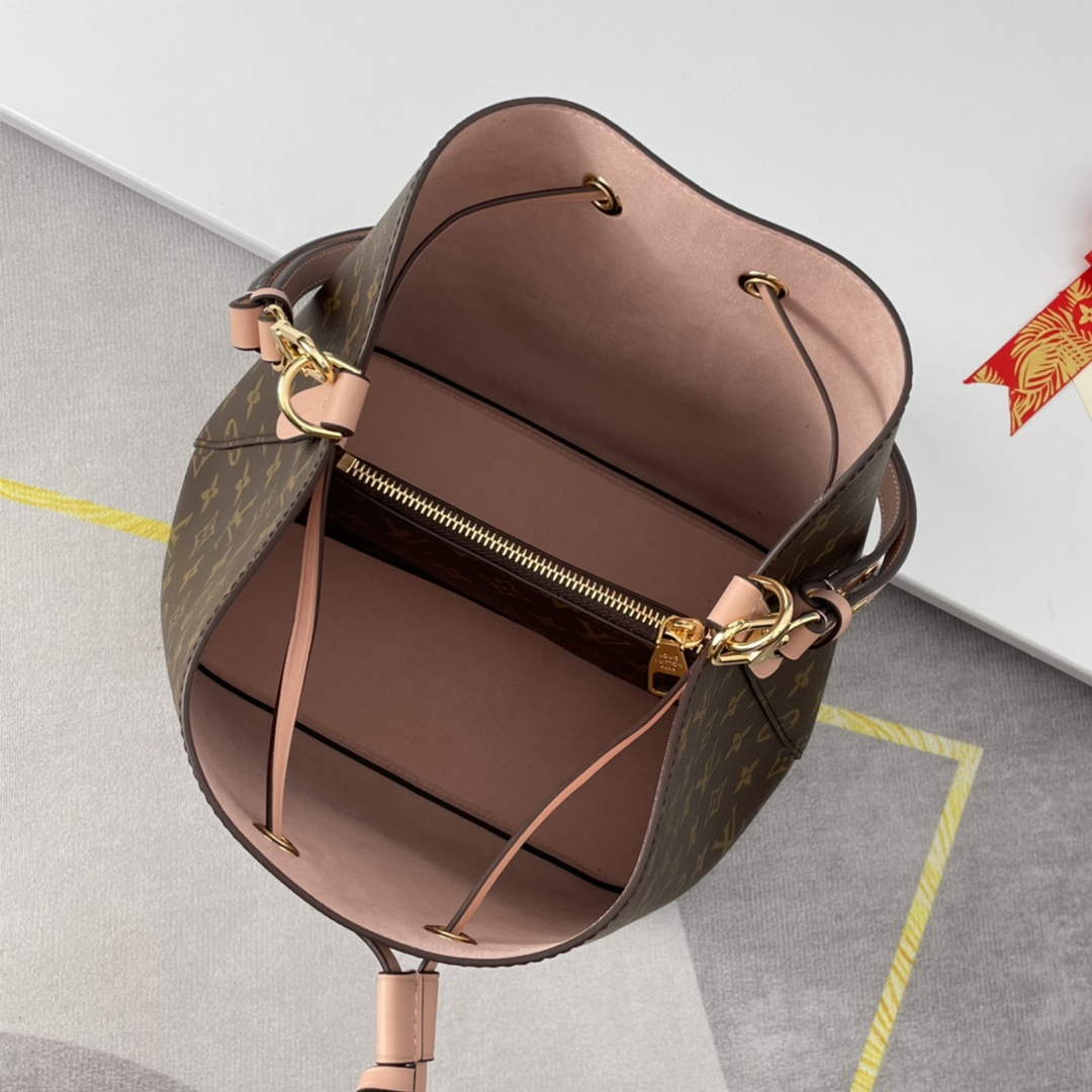 Louis Vuitton M44022 NéoNoé MM Bucket Bag Monogram Pink - 26 x 26 x 17.5 cm / Pink - View 8
