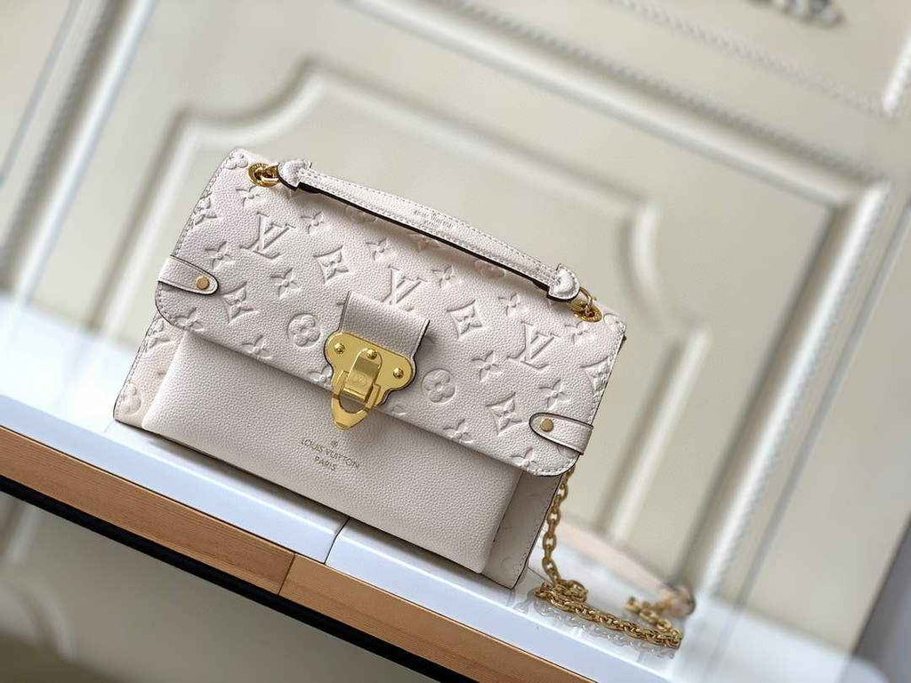 Louis Vuitton M44151 Vavin PM Monogram Empreinte Leather Beige