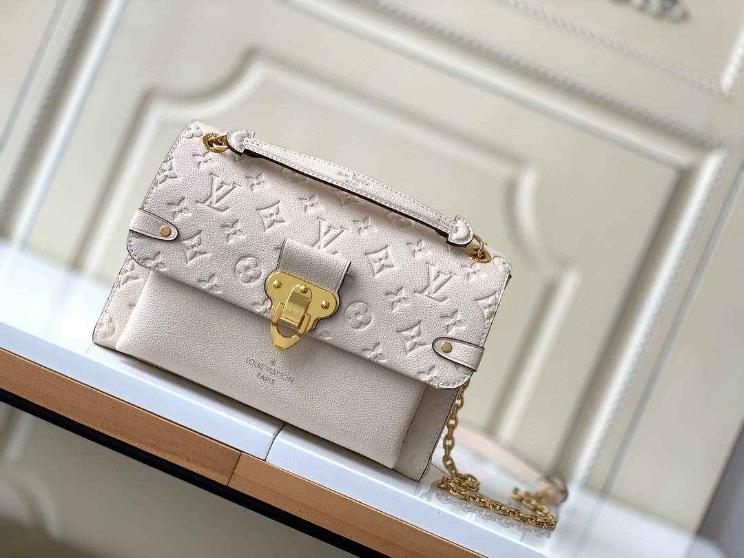 Louis Vuitton M44151 Vavin PM Monogram Empreinte Leather Beige