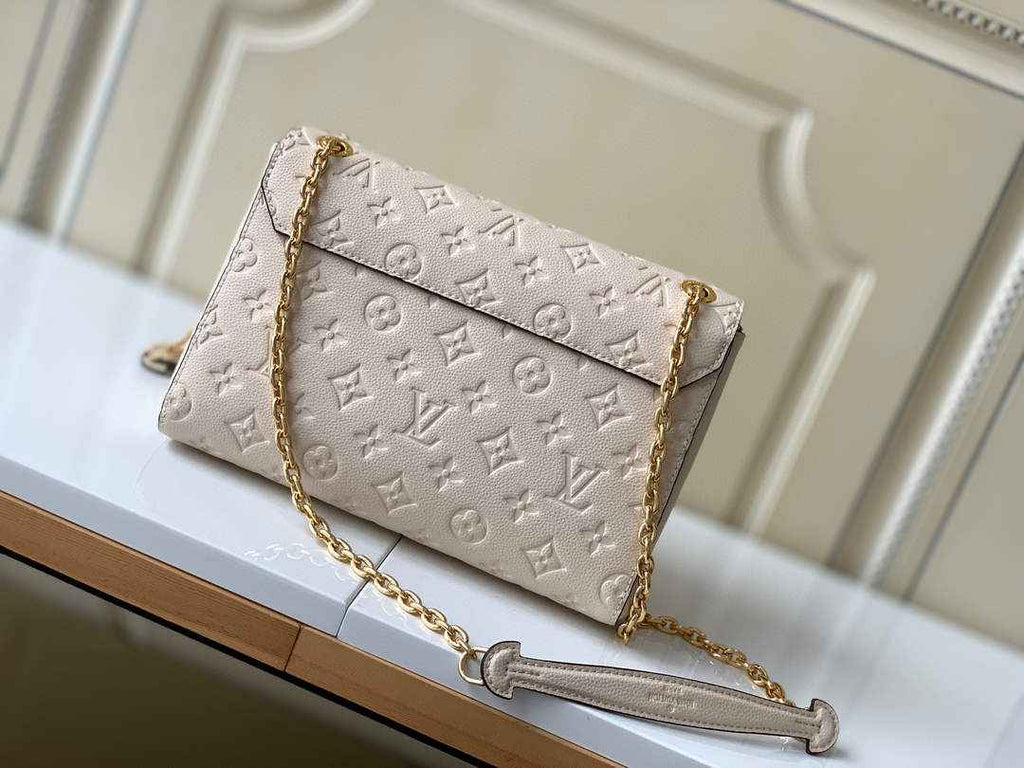 Louis Vuitton M44151 Vavin PM Monogram Empreinte Leather Beige