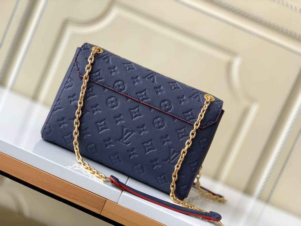 Louis Vuitton M52271 Vavin PM Monogram Empreinte Leather Navy Blue