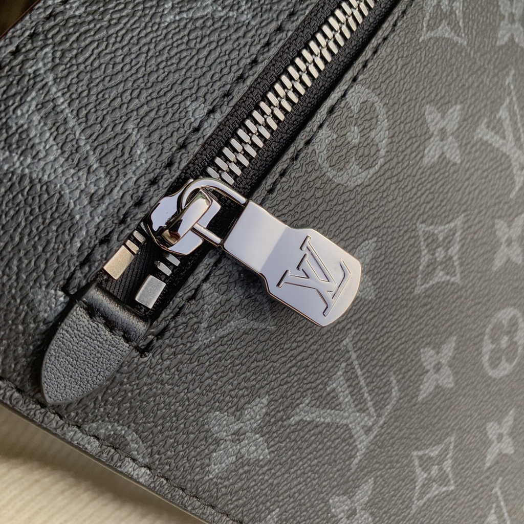 Louis Vuitton M44733 Double Flat Messenger Monogram Eclipse coated canvas