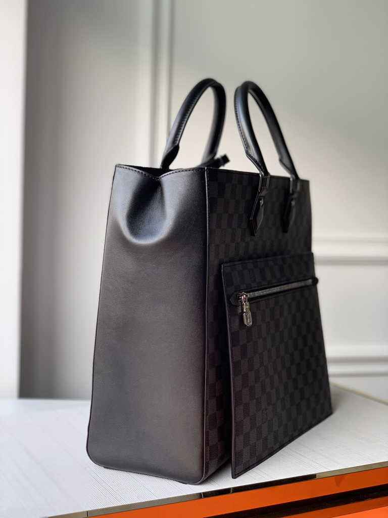 Louis Vuitton M44733 Double Flat Messenger Monogram Eclipse canvas