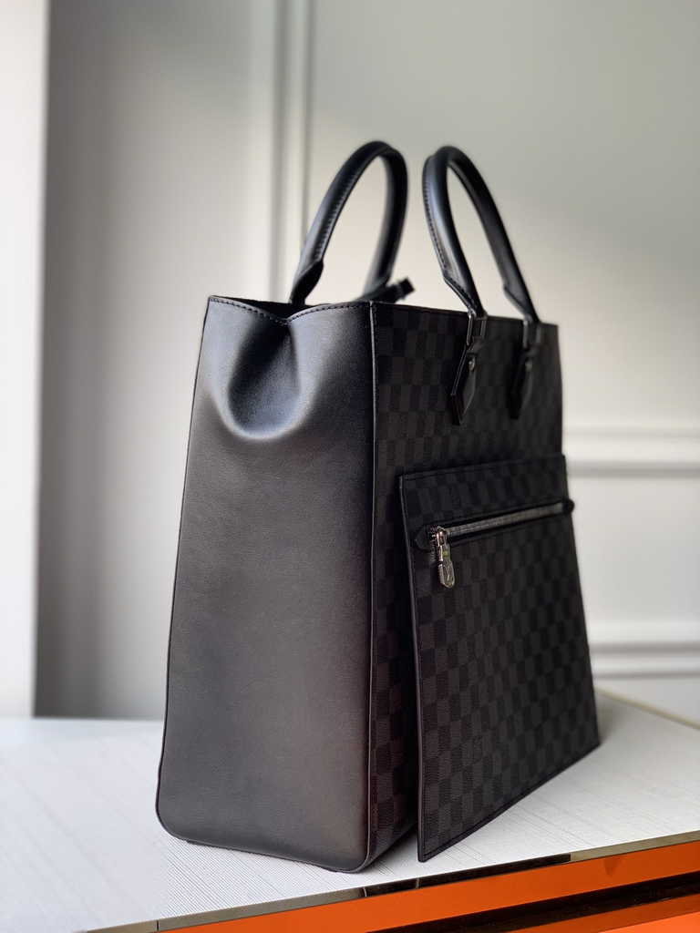 Louis Vuitton M44733 Double Flat Messenger Monogram Eclipse canvas