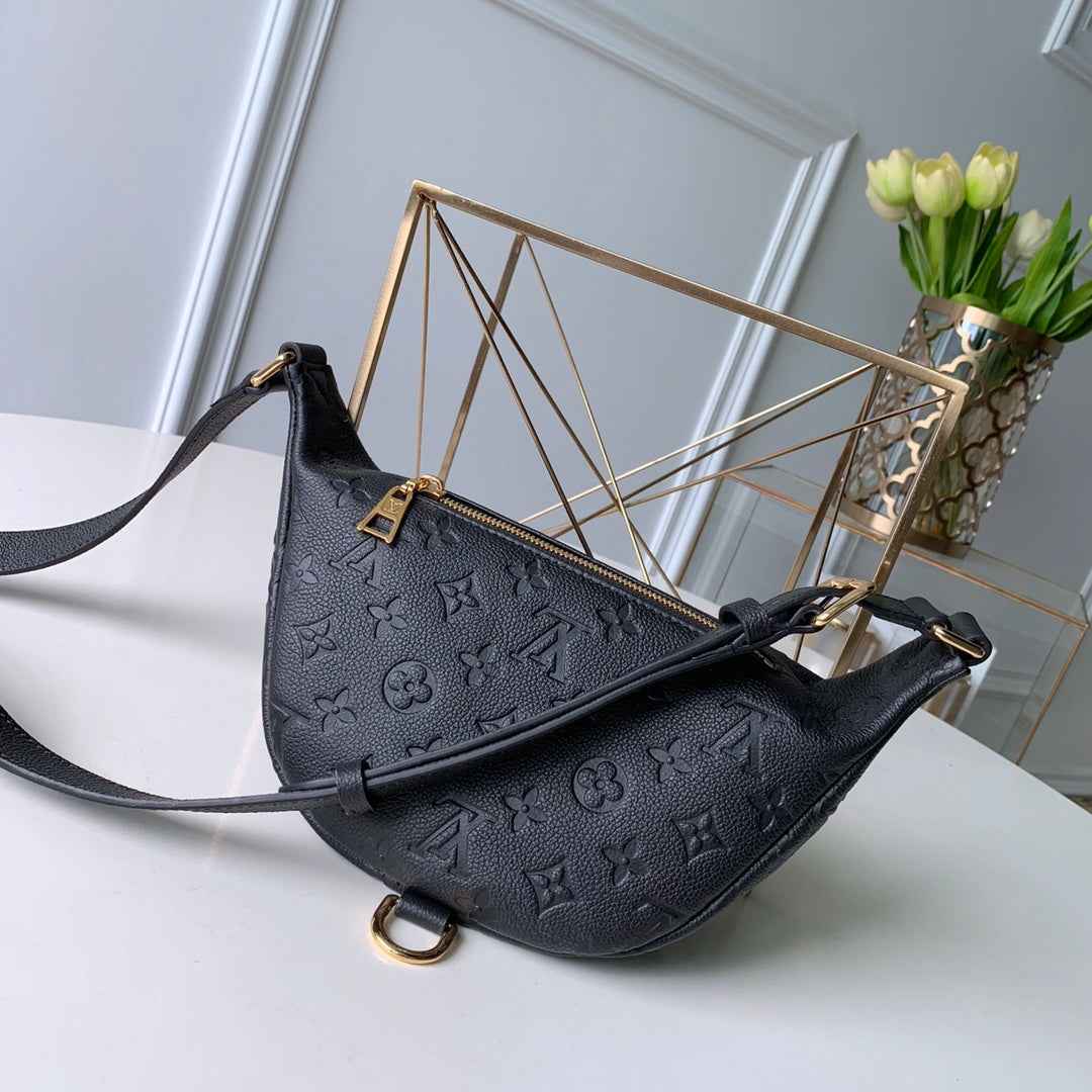 Louis Vuitton M44812 Bumbag Monogram Empreinte Leather Black