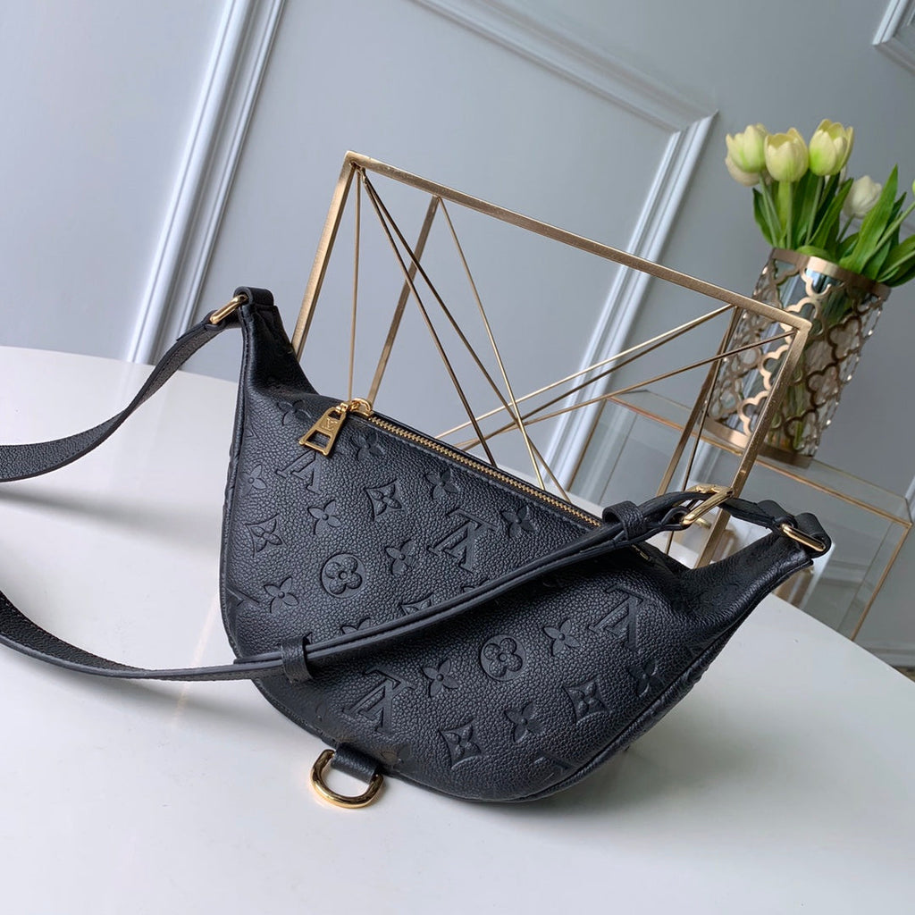Louis Vuitton M44812 Bumbag Monogram Empreinte Leather Black
