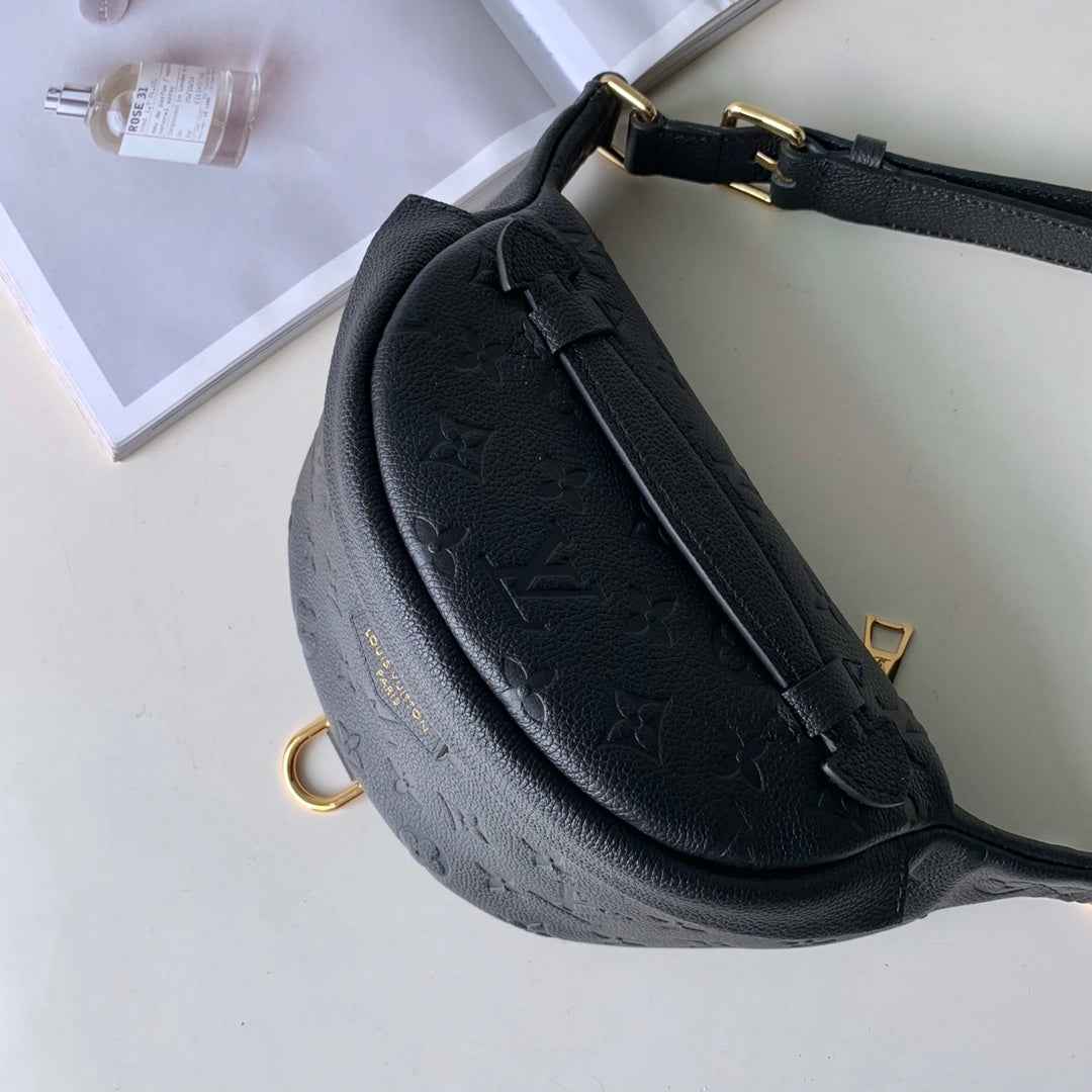 Louis Vuitton M44812 Bumbag Monogram Empreinte Leather Black