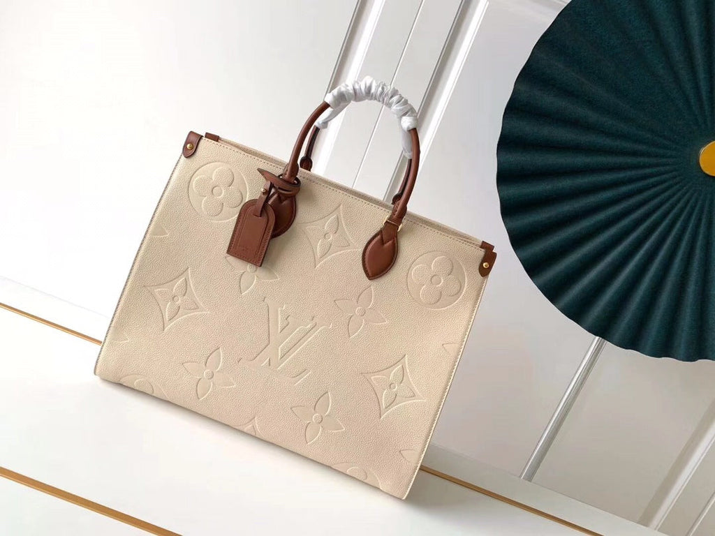 Louis Vuitton M44925 OnTheGo GM Tote Bag Leather Beige - Default Title - View 1