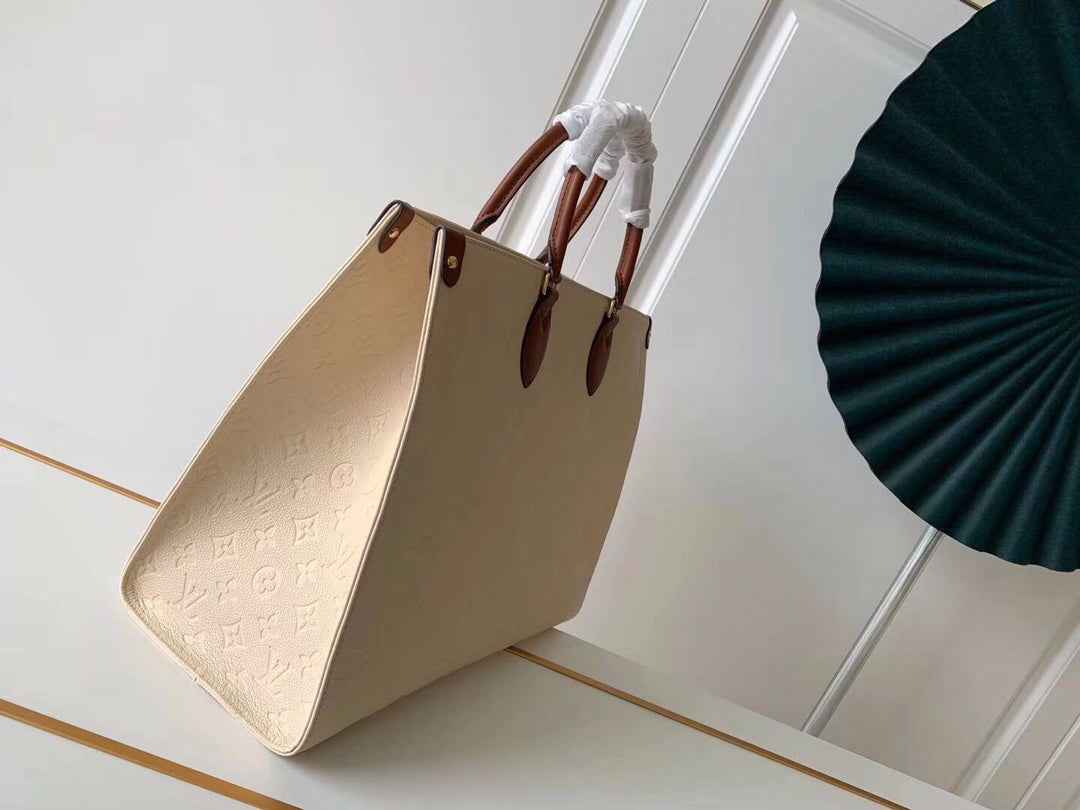 Louis Vuitton M44925 OnTheGo GM Tote Bag Leather Beige - Default Title - View 2