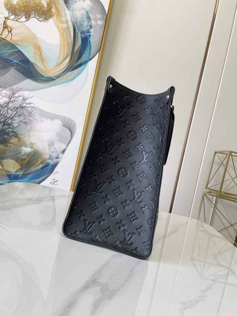 Louis Vuitton M44925 OnTheGo GM Tote Bag Monogram Leather Black - Default Title - View 3