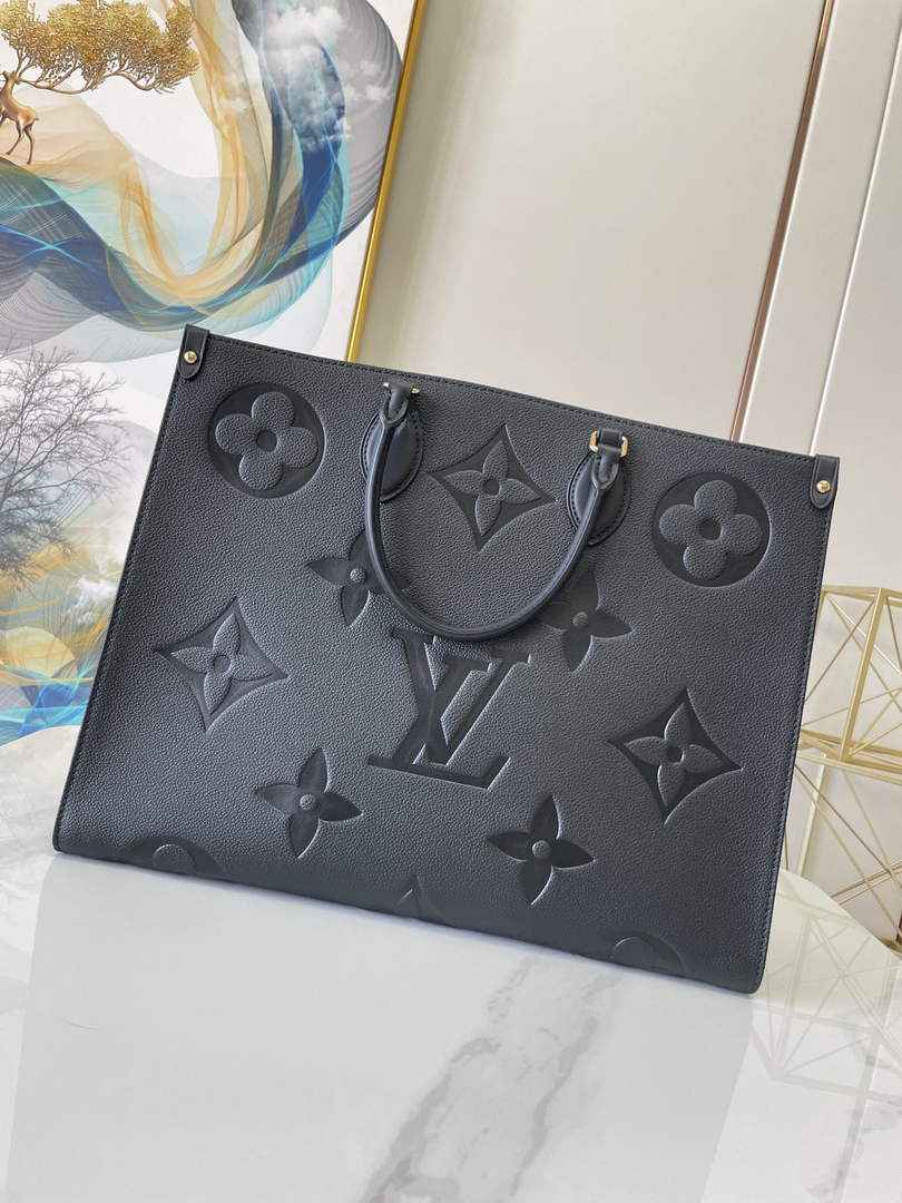 Louis Vuitton M44925 OnTheGo GM Tote Bag Monogram Leather Black - Default Title - View 4