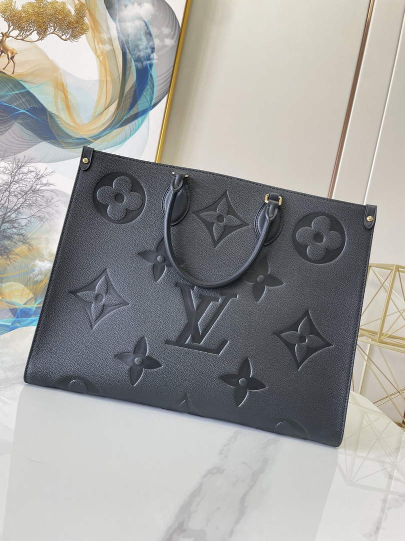 Louis Vuitton M44925 OnTheGo GM Tote Bag Monogram Leather Black - Default Title - View 4