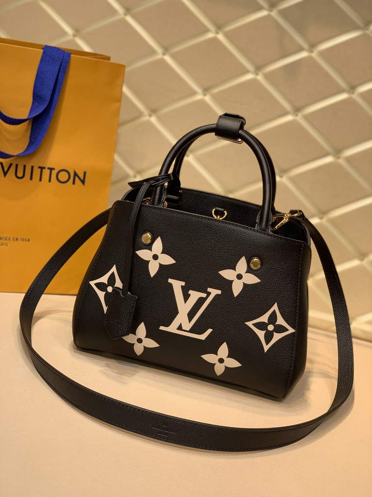 Louis Vuitton M45489 Montaigne BB Bicolor Monogram Leather Black - Default Title - View 1