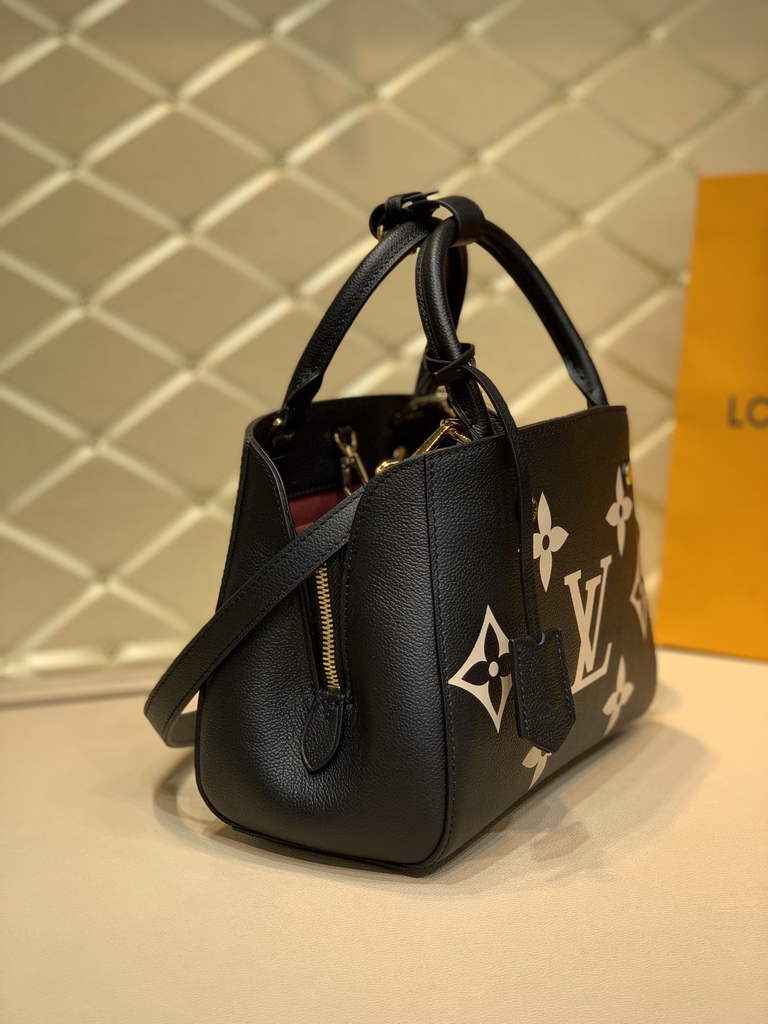 Louis Vuitton M45489 Montaigne BB Bicolor Monogram Leather Black