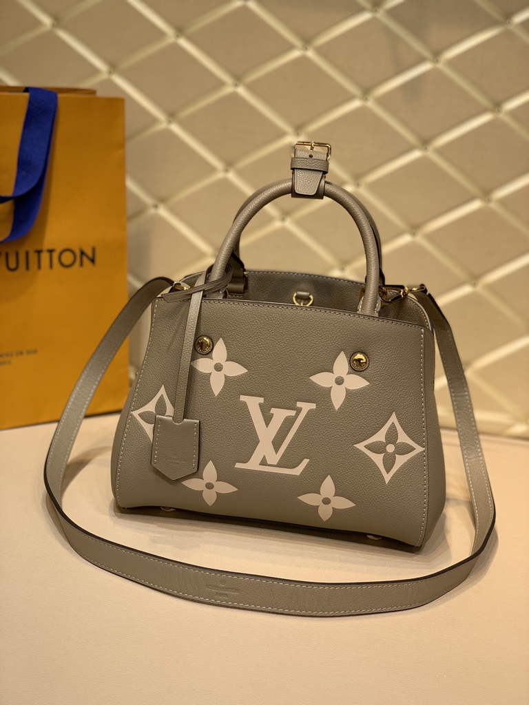 Louis Vuitton M45489 Montaigne BB Bicolor Monogram Leather Gray - Default Title - View 1