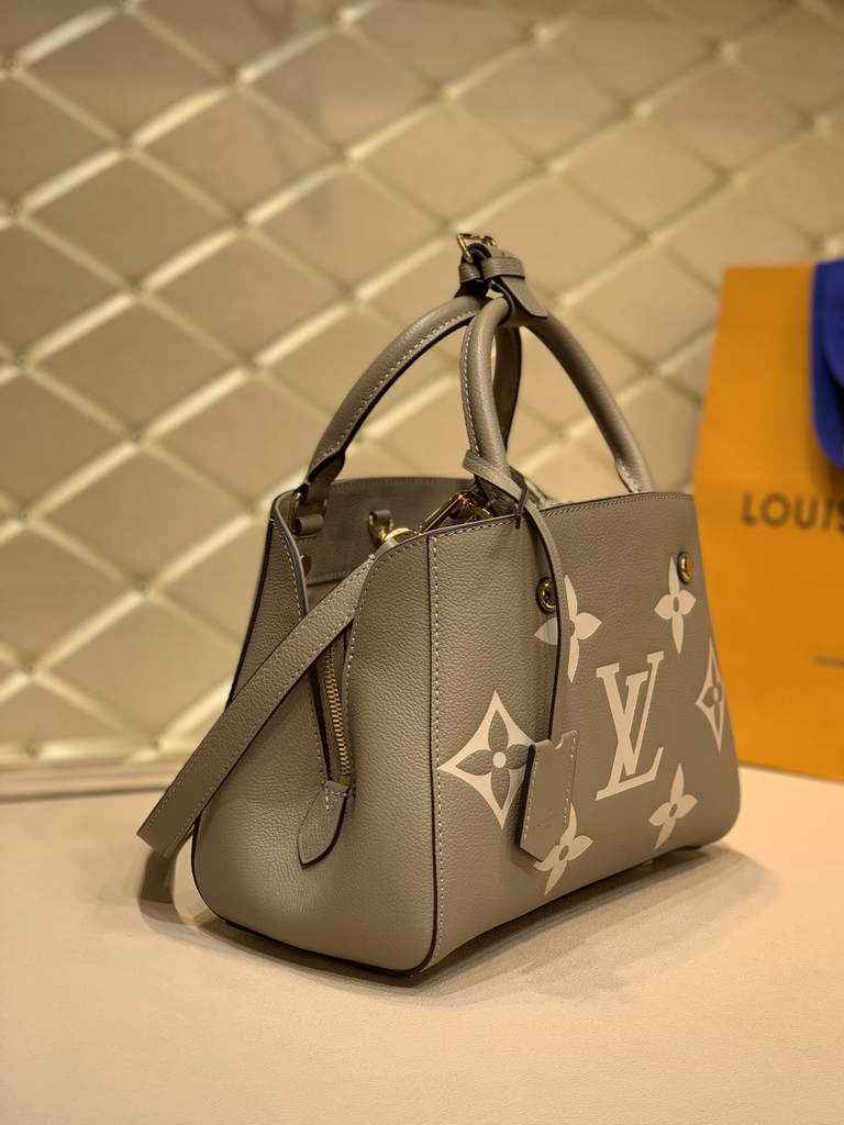 Louis Vuitton M45489 Montaigne BB Bicolor Monogram Leather Gray