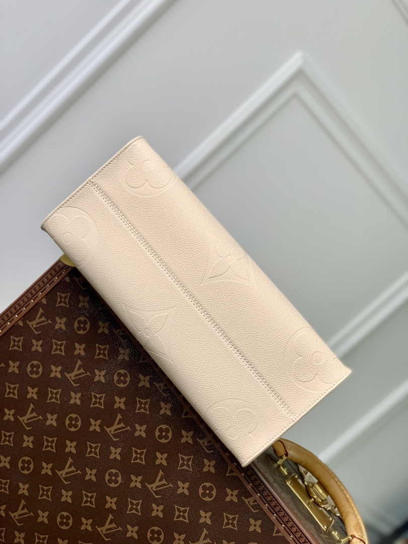 Louis Vuitton M45595 OnTheGo MM Tote Bag Beige - Default Title - View 4