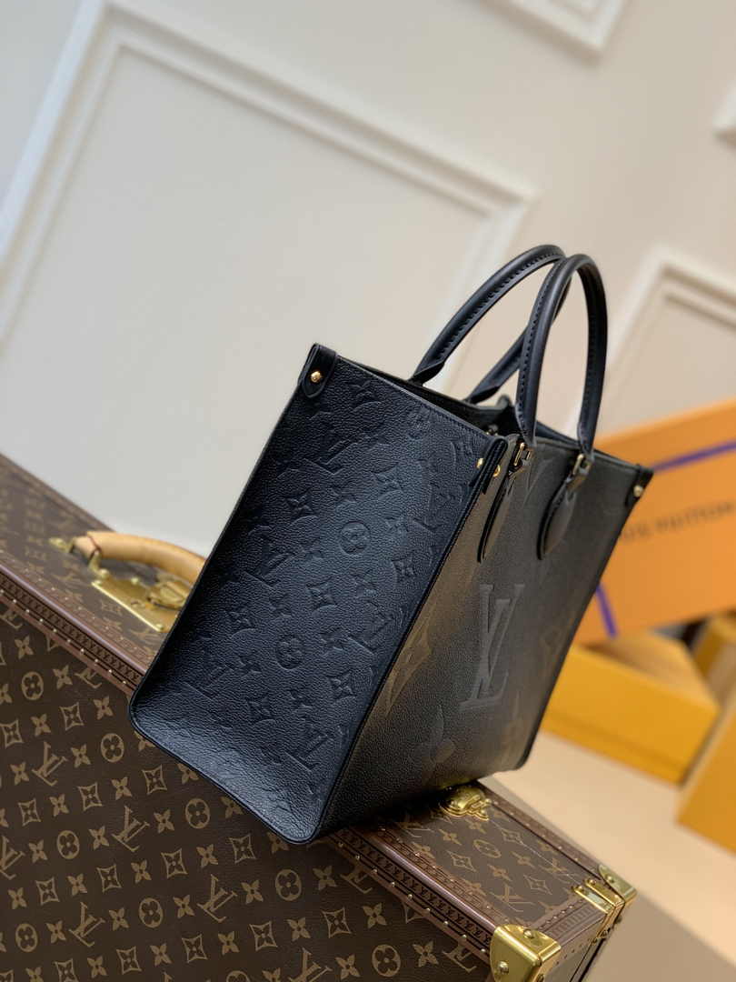 Louis Vuitton M45595 OnTheGo MM Tote Bag Black - Default Title - View 2