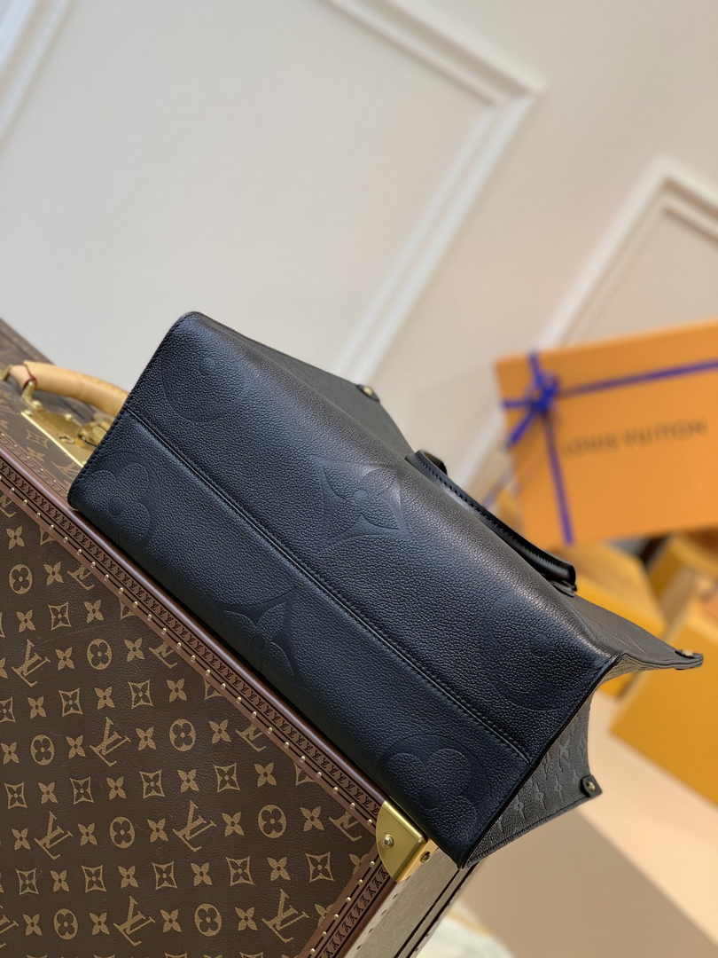 Louis Vuitton M45595 OnTheGo MM Tote Bag Black - Default Title - View 3