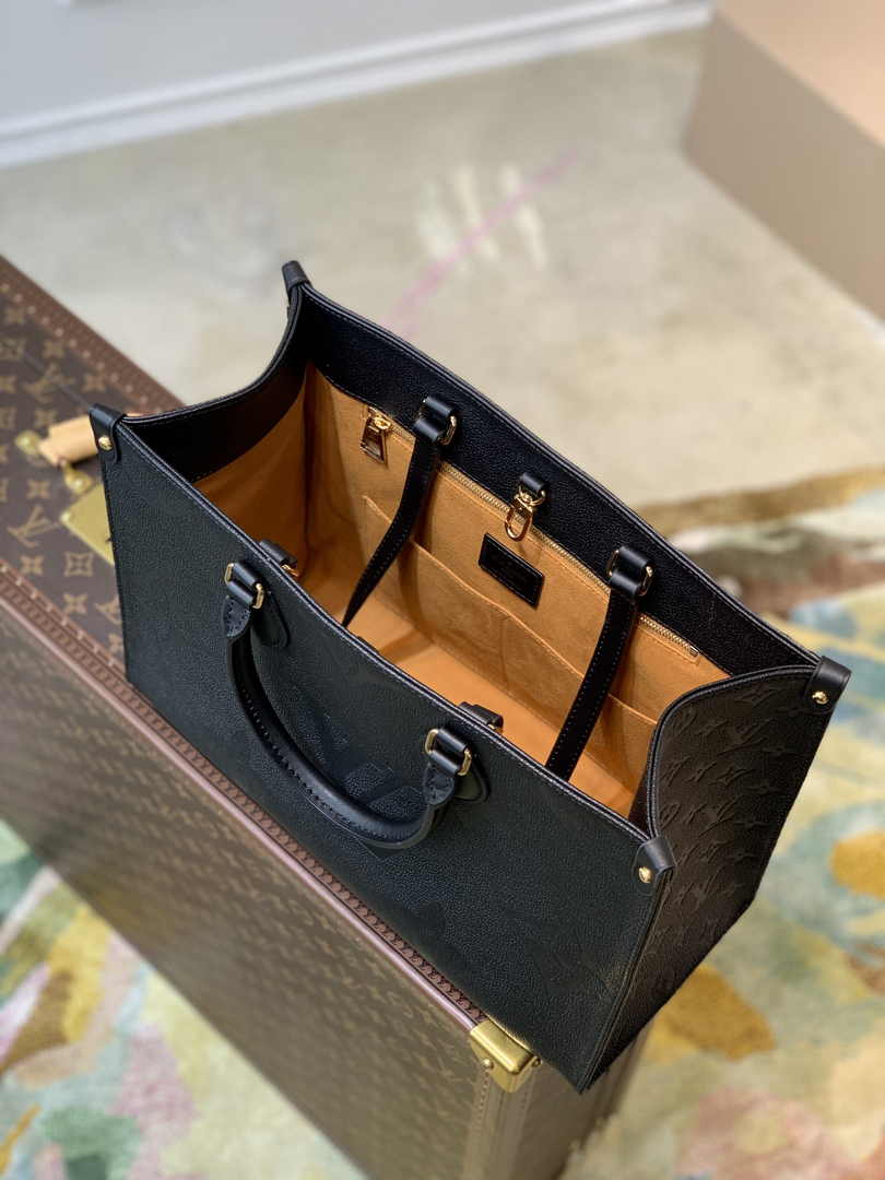 Louis Vuitton M45595 OnTheGo MM Tote Bag Black - Default Title - View 8