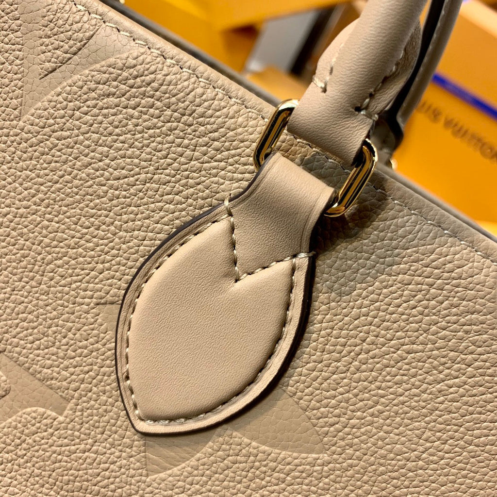 Louis Vuitton M45607 OnTheGo MM Tote Bag Beige - Default Title - View 5