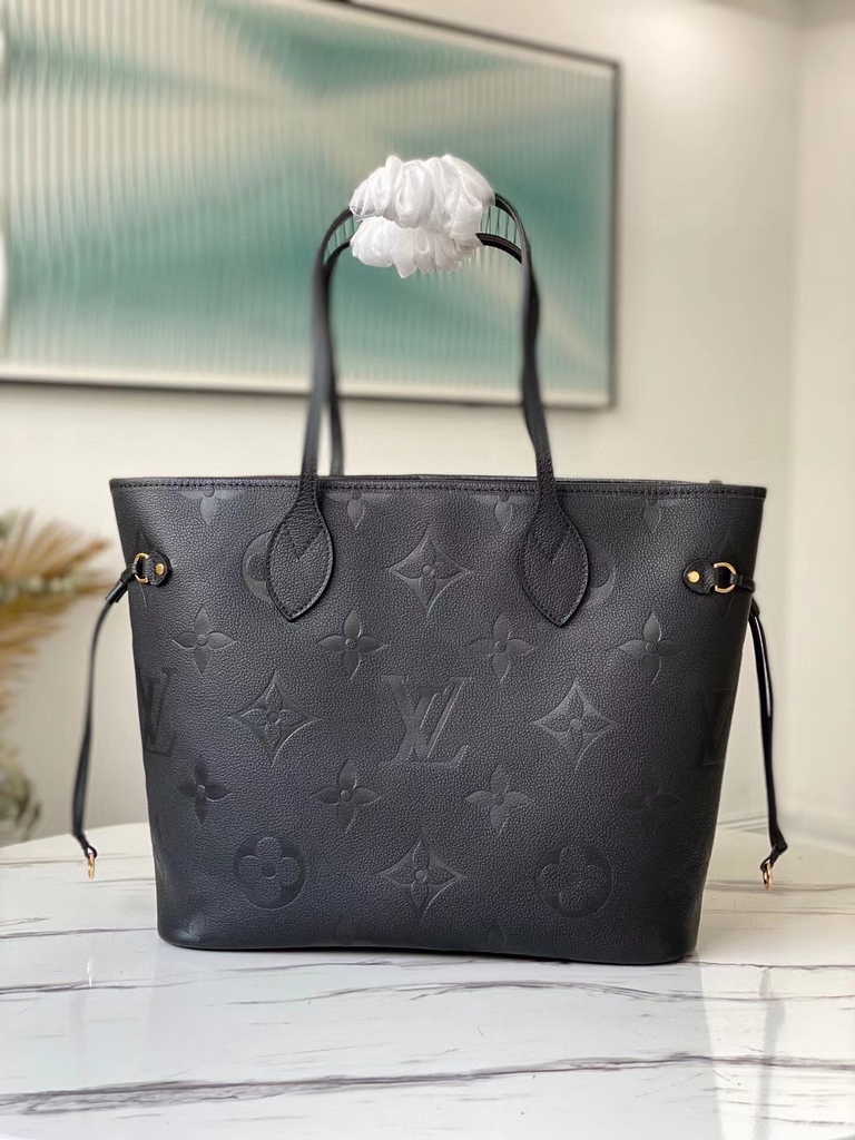 Louis Vuitton M45685 Braided Neverfull MM Bag Embossed cowhide leather