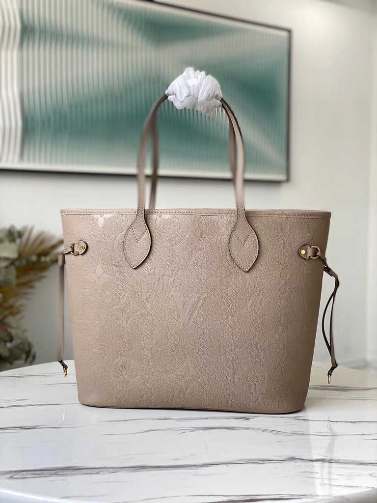Louis Vuitton M45686 Braided Neverfull MM Bag Embossed cowhide leather