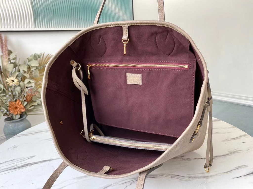 Louis Vuitton M45686 Braided Neverfull MM Bag Embossed cowhide leather
