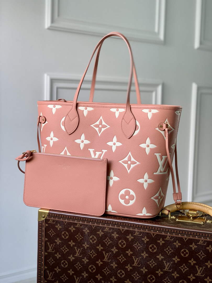 Louis Vuitton M45686 Neverfull MM Tote Bag Pink