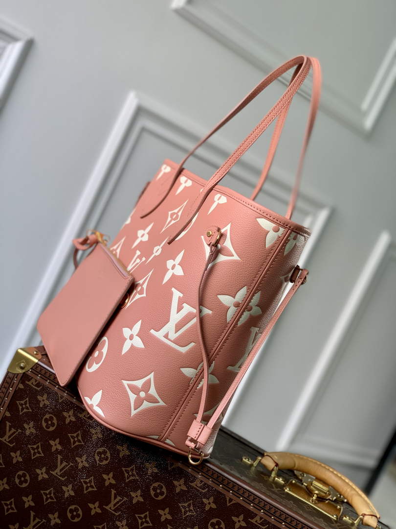 Louis Vuitton M45686 Neverfull MM Tote Bag Pink