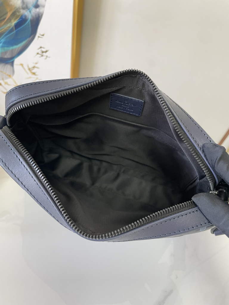 Louis Vuitton M45730 Duo Messenger Monogram Shadow Leather Navy