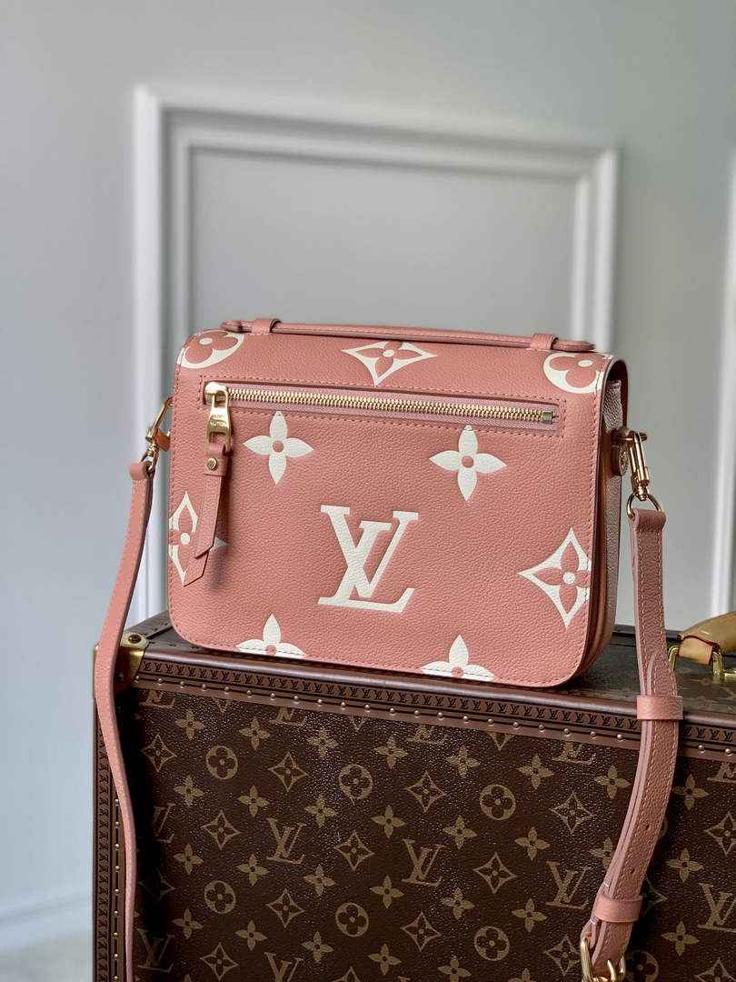 Louis Vuitton M45773 Pochette Metis handbag Monogram Leather Pink