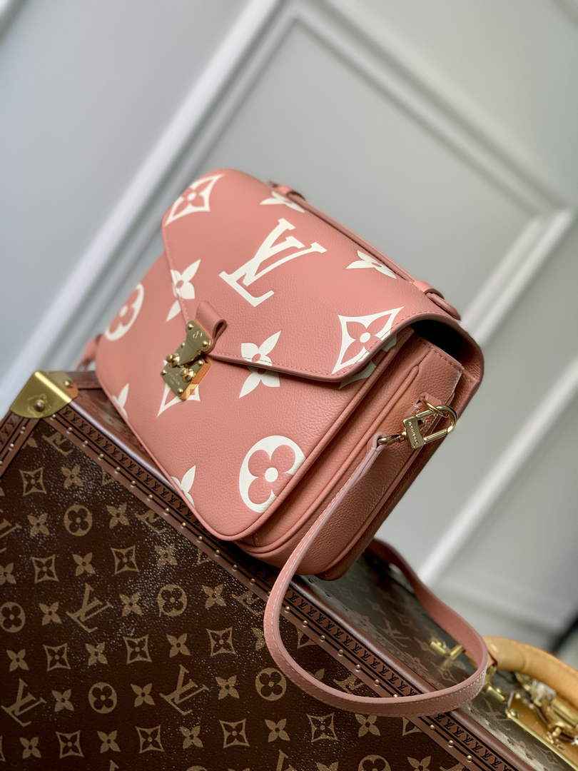 Louis Vuitton M45773 Pochette Metis handbag Monogram Leather Pink