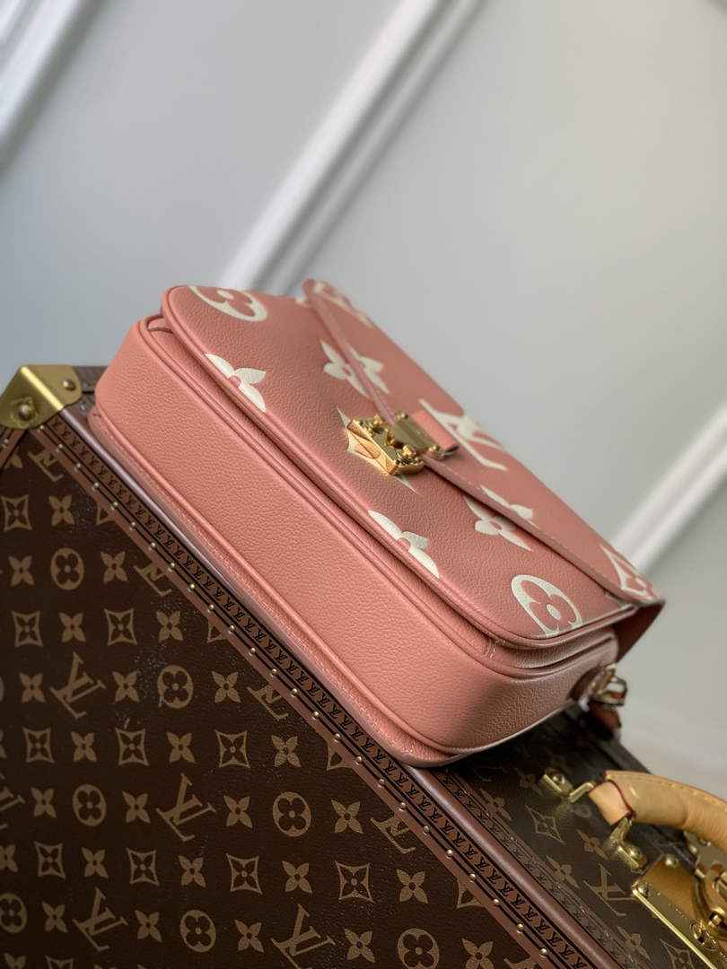 Louis Vuitton M45773 Pochette Metis handbag Monogram Leather Pink