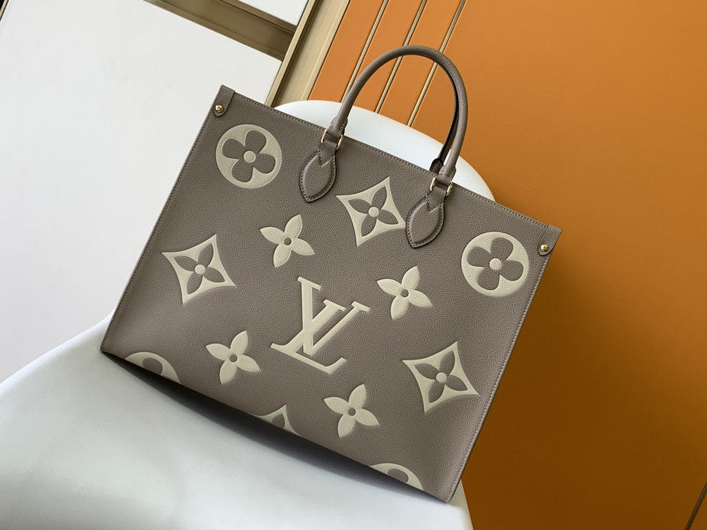 Louis Vuitton M45945 OnTheGo GM Tote Bag Monogram Leather Gray - Default Title - View 1