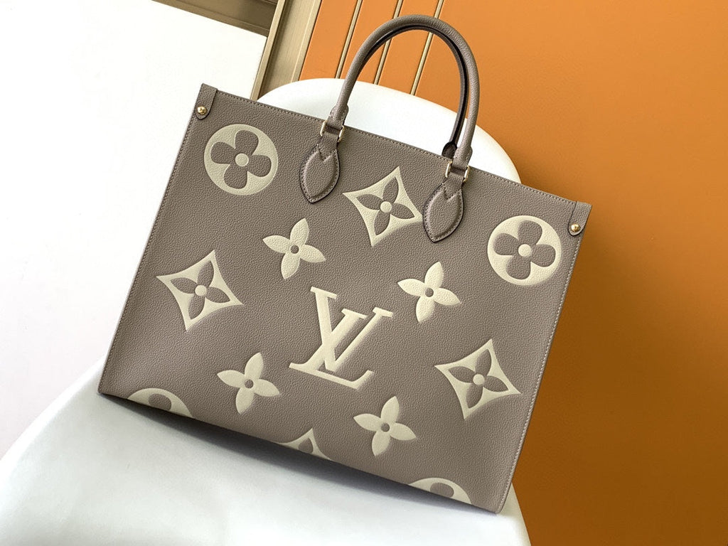 Louis Vuitton M45945 OnTheGo GM Tote Bag Monogram Leather Gray - Default Title - View 3