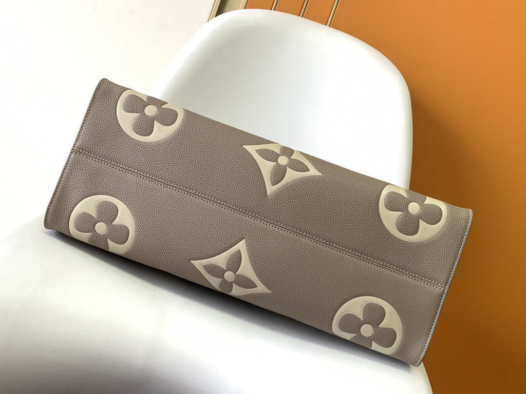 Louis Vuitton M45945 OnTheGo GM Tote Bag Monogram Leather Gray - Default Title - View 4