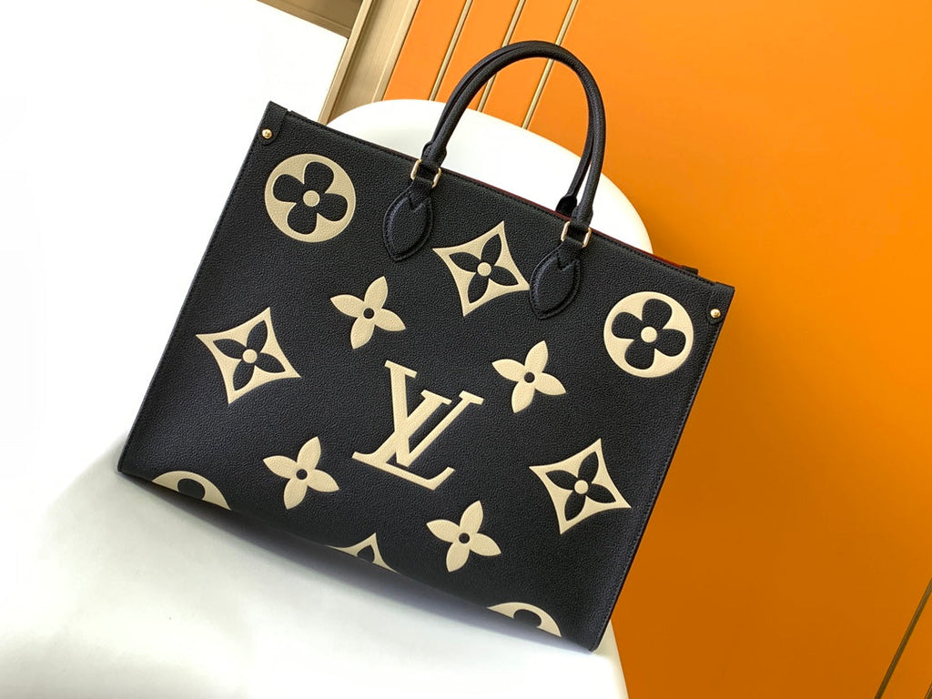 Louis Vuitton M45945 OnTheGo GM Tote Bag Monogram Leather Black - Default Title - View 3