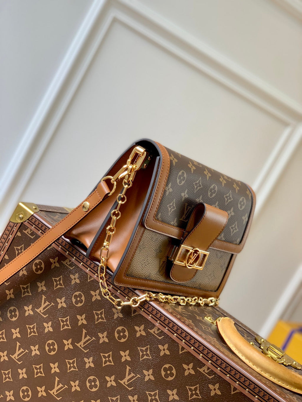 Louis Vuitton M45958 Dauphine MM Shoulder bag monogram - 25 x 17 x 10.5 cm / monogram / Cowhide-leather trim - View 7