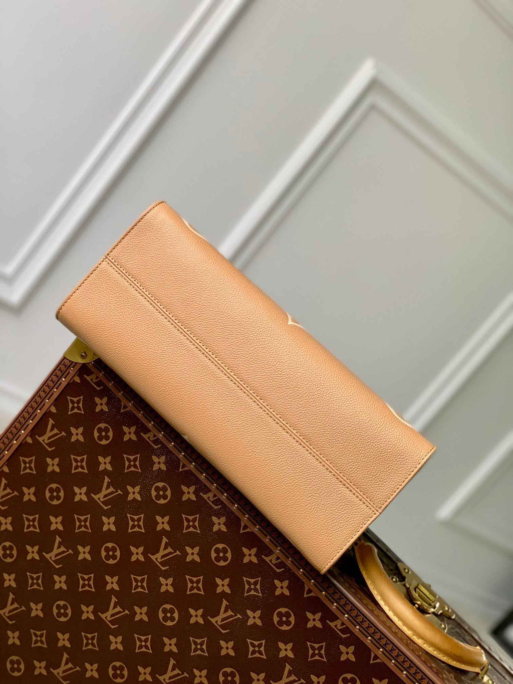 Louis Vuitton M45982 OnTheGo MM Tote Bag Beige - Default Title - View 3