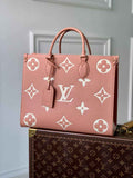 Louis Vuitton M45982 OnTheGo MM Tote Bag Pink - Default Title - View 1
