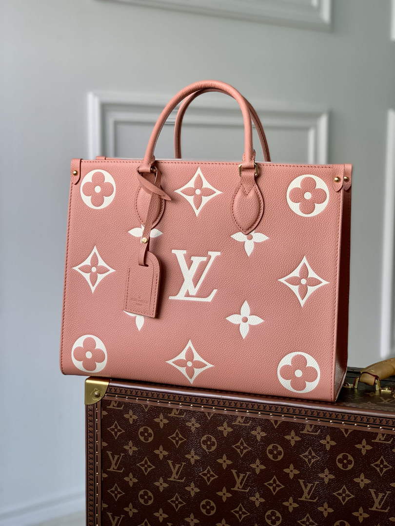 Louis Vuitton M45982 OnTheGo MM Tote Bag Pink - Default Title - View 1